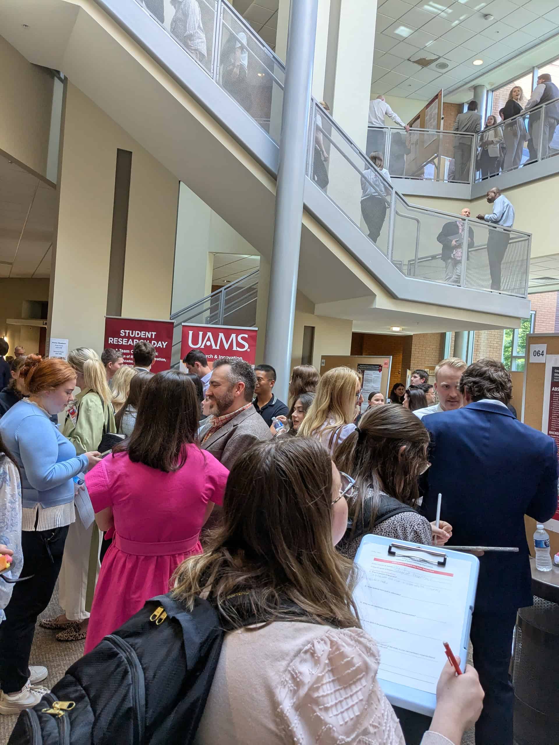 I.Dod Wilson Building packed with paricipants of Student Research Day