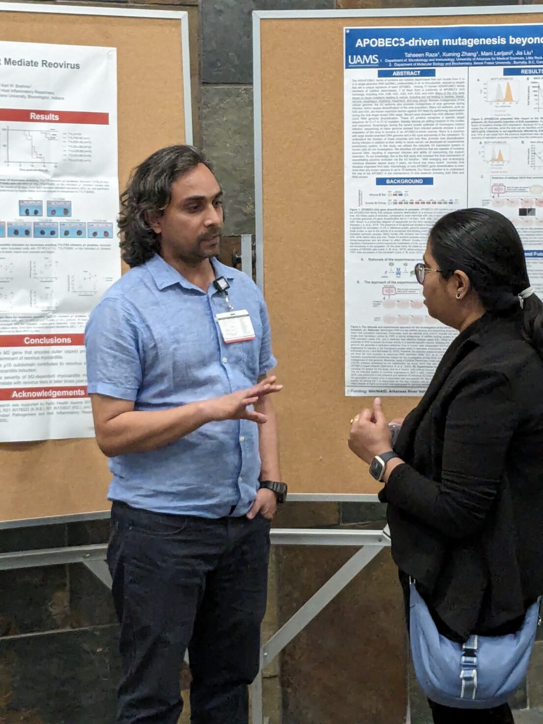 Discussion of a poster by 2 faculty