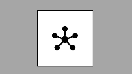 A snowflake like icon in a square